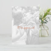 モダン ローズゴールド フォト 挙式後パーティー 招待状 (スタンド正面)