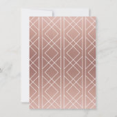 モダン ローズゴールド ブラシストローク ブライズメイド 招待状 (裏面)