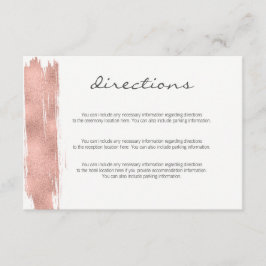 モダン ローズゴールド ブラシ ディレクション 封入カード エンクロージャーカード