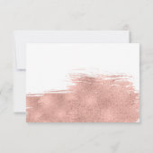 モダン ローズゴールド ブラシ 結婚式 受付カード 招待状 (裏面)