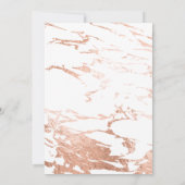 モダン ローズゴールド マーブル 結婚式招待状 招待状 (裏面)