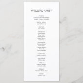 モダン ローズゴールド ラブ ウェディング プログラム (裏面)