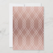 モダン ローズゴールド ランジェリー シャワー 招待状 (裏面)