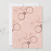 モダン ローズゴールド リング ブッシュ ウェディング 招待状 (裏面)