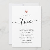 モダン ローズゴールド 結婚式 テーブルナンバー カード (裏面)