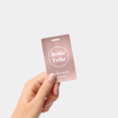 モダン ローズゴールド 花嫁部 バチェロレッテ バッジ (手持ち)