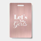 モダン ローズゴールド 花嫁部 バチェロレッテ バッジ (裏面)