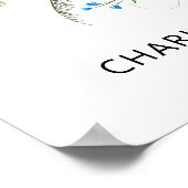 モダン ワイルドフラワー お別れのライフセレブレーション ポスター (角)