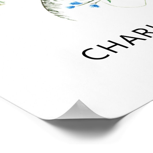 モダン ワイルドフラワー お別れのライフセレブレーション ポスター (角)