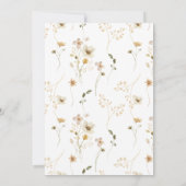 モダン ワイルドフラワー アーチ ボヘミア ブライダルシャワー 招待状 (裏面)