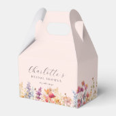 モダン ワイルドフラワー ブライダルシャワー フェイバーボックス (正面サイド)