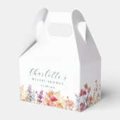 モダン ワイルドフラワー ブライダルシャワー フェイバーボックス (正面サイド)