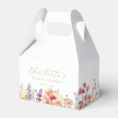 モダン ワイルドフラワー ブライダルシャワー フェイバーボックス (正面サイド)