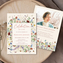 モダン ワイルドフラワー 追悼 記念 命の祝い