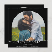 モダン ワン フォト アーチ セーブ ザ デート 招待状 (正面/裏面)
