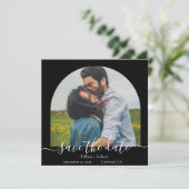 モダン ワン フォト アーチ セーブ ザ デート 招待状 (スタンド正面)