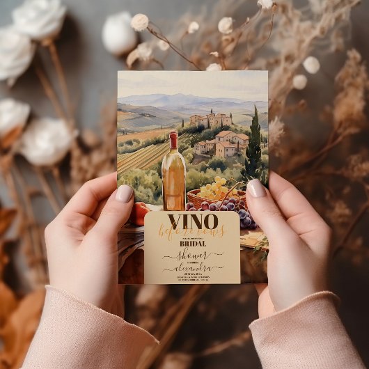 モダン ヴィノ ビフォー ヴォウズ ブライダルシャワー 招待状