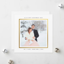 モダン ヴィンテージゴールド ファーストクリスマス Mr. and Mrs. フラット