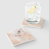 モダン-ヴィンテージ赤面フローラマザーズデイストーンCo ストーンコースター (横)