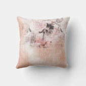 モダン-ヴィンテージ赤面フローラ母の日 クッション (裏面)