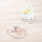 モダン-ヴィンテージ赤面フローラ母の日 コースター (側面)