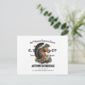 モダン ヴィンテージ オータム スクエア ポストカード (スタンド正面)