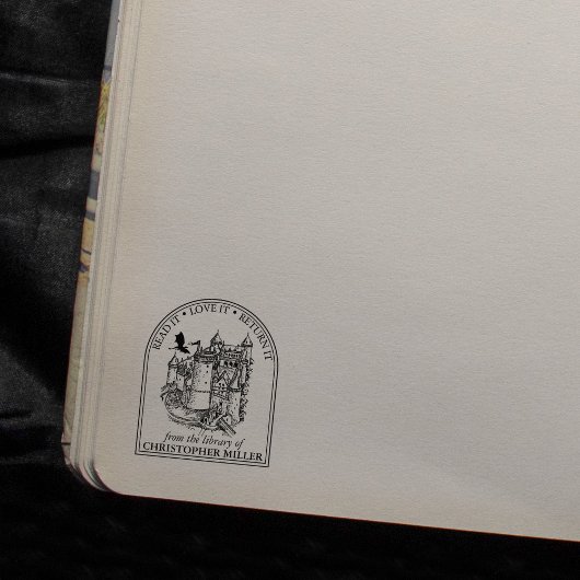 モダン ヴィンテージ ドラゴン城 書庫より ラバースタンプ