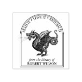 モダン ヴィンテージ ドラゴン カスタム 図書館より ラバースタンプ (インプリント)