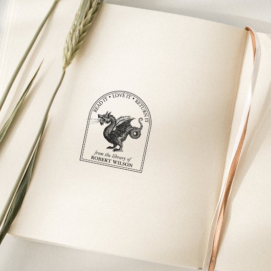 モダン ヴィンテージ ドラゴン カスタム 図書館より ラバースタンプ