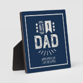 モダン ヴィンテージ ネイビーブルー クリーム 父の日の最高の贈り物 フォトプラーク (正面)