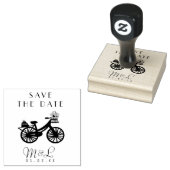 モダン ヴィンテージ バイク Save the Date デザイン スタンプ (押印)