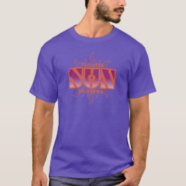 モダン ヴィンテージ パープル ソーカル サン Tシャツ