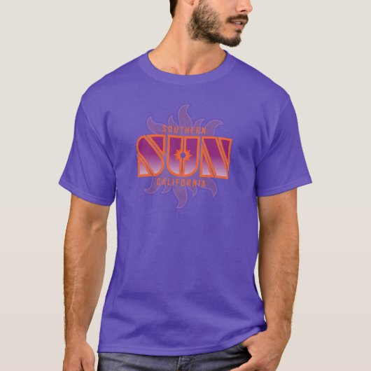 モダン ヴィンテージ パープル ソーカル サン Tシャツ (正面)