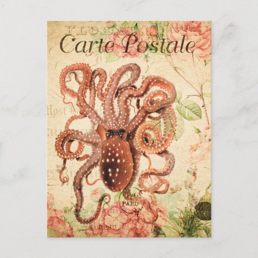 モダン ヴィンテージ フランス コラージュ ポストカード (正面)