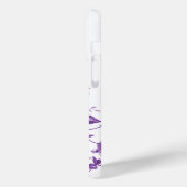 モダン ヴィンテージ フレンチ トワール パープル フラワー Case-Mate iPhoneケース (裏面 / 左)