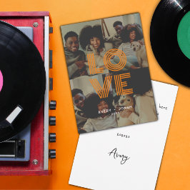 モダン ヴィンテージ レトロ ラブ タイポグラフィー 4 枚の写真 シーズンカード