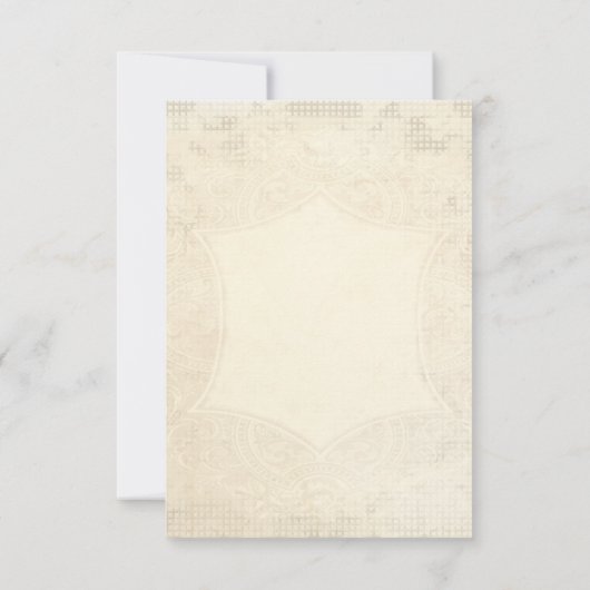 モダン ヴィンテージ レース ティー ステンド ハイドランジアとローズ (裏面)