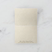 モダン ヴィンテージ レース ティー ステンド ハイドランジアとローズ サンキューカード (内部)