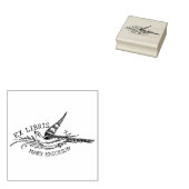 モダン ヴィンテージ 鳥 図書館 Ex Libris 本 ラバースタンプ (押印)