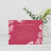 モダン ヴィヴァ マゼンタ ビーチ シー シェル ディレクションズ エンクロージャーカード (スタンド正面)