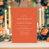 モダン ヴェローナ サンセット シンプル フォト ウェディング 招待状