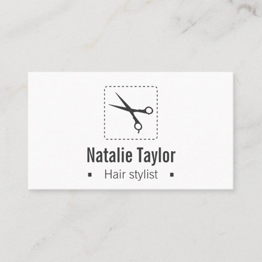 モダン、上品、ミニマリスト、美容師 名刺 (正面)