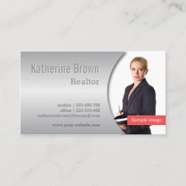 モダン、上品、金属勾配の効果の写真 名刺