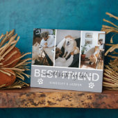 モダン「世界の犬の最高のパパ」写真コラージュのプラーク フォトプラーク (側面)