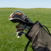 モダン「世界の犬最高ののパパ」写真 ゴルフヘッドカバー (インサイチュ)