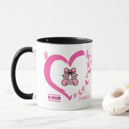 モダン 乳がんサバイバー 名前カスタマイズ可能 マグカップ