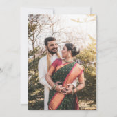 モダン&伝統的金ゴールドメンディインディアン結婚ズ 招待状 (裏面)