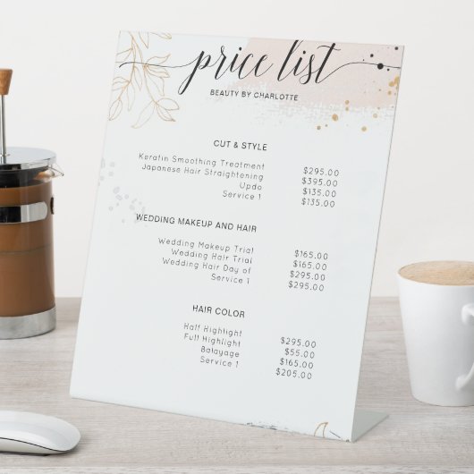 モダン、価格表の記号 台座サイン (インサイチュ)