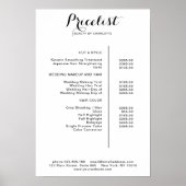 モダン，価格表ポスター ポスター (正面)