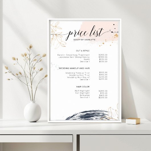 モダン，価格表ポスター ポスター